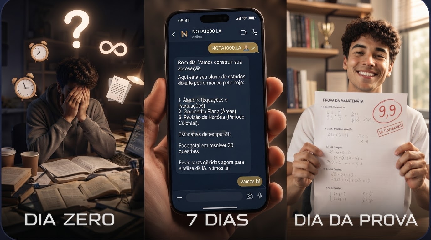 Da desorganização ao dia da prova com o Nota1000 I.A